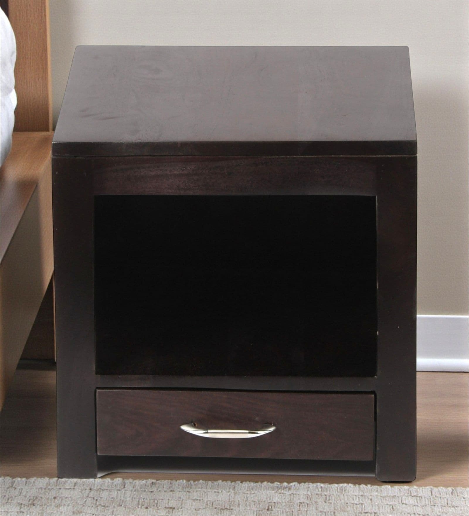 Russell Bedside Table In Dark Mahagony Finish
