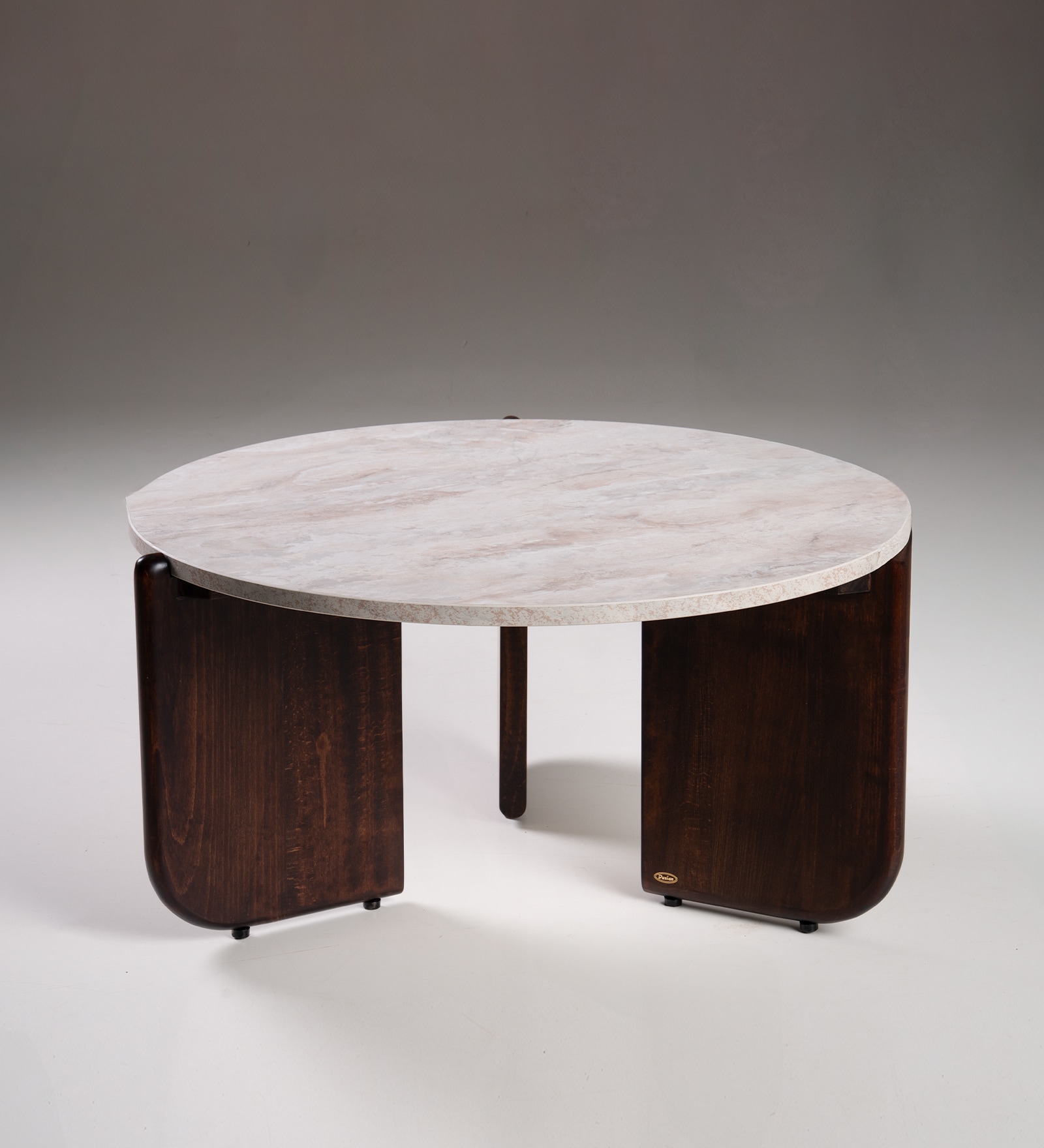 Russet Marble Coffee Table In White Finish