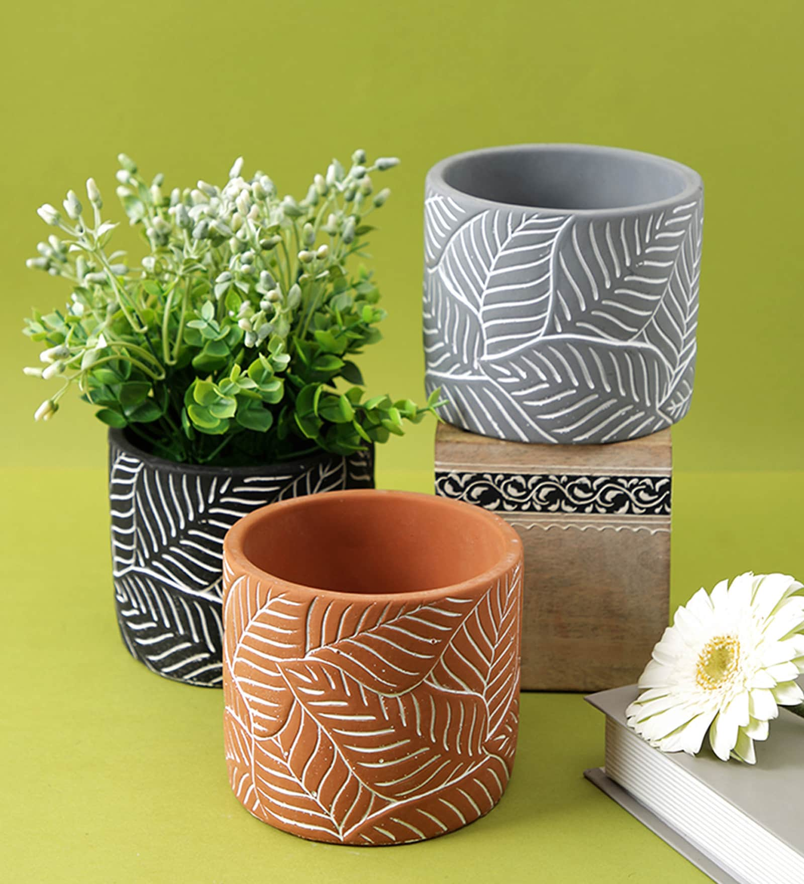 Buy Rust Ceramic Desk Pot by Tayhaa at 55% OFF by Tayhaa | Pepperfry