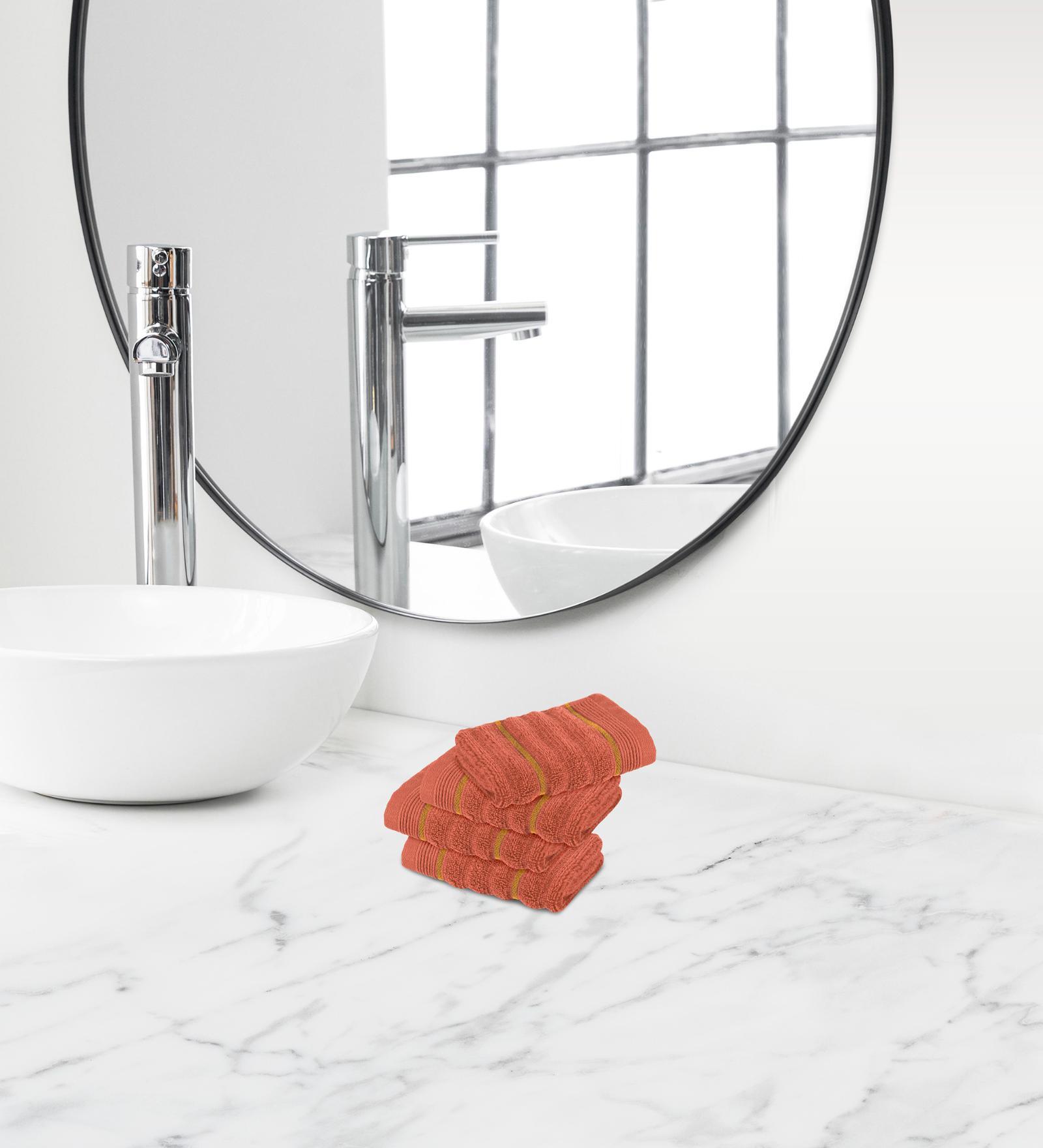 Rust Cotton Solid 550 GSM Face Towels