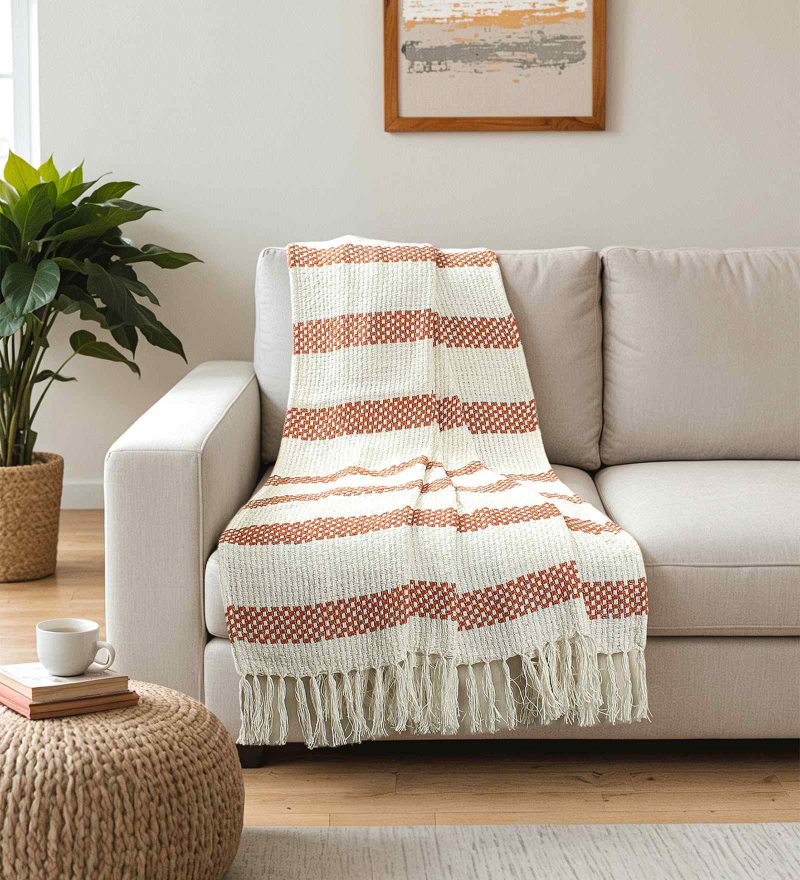 Rust Cotton Throw