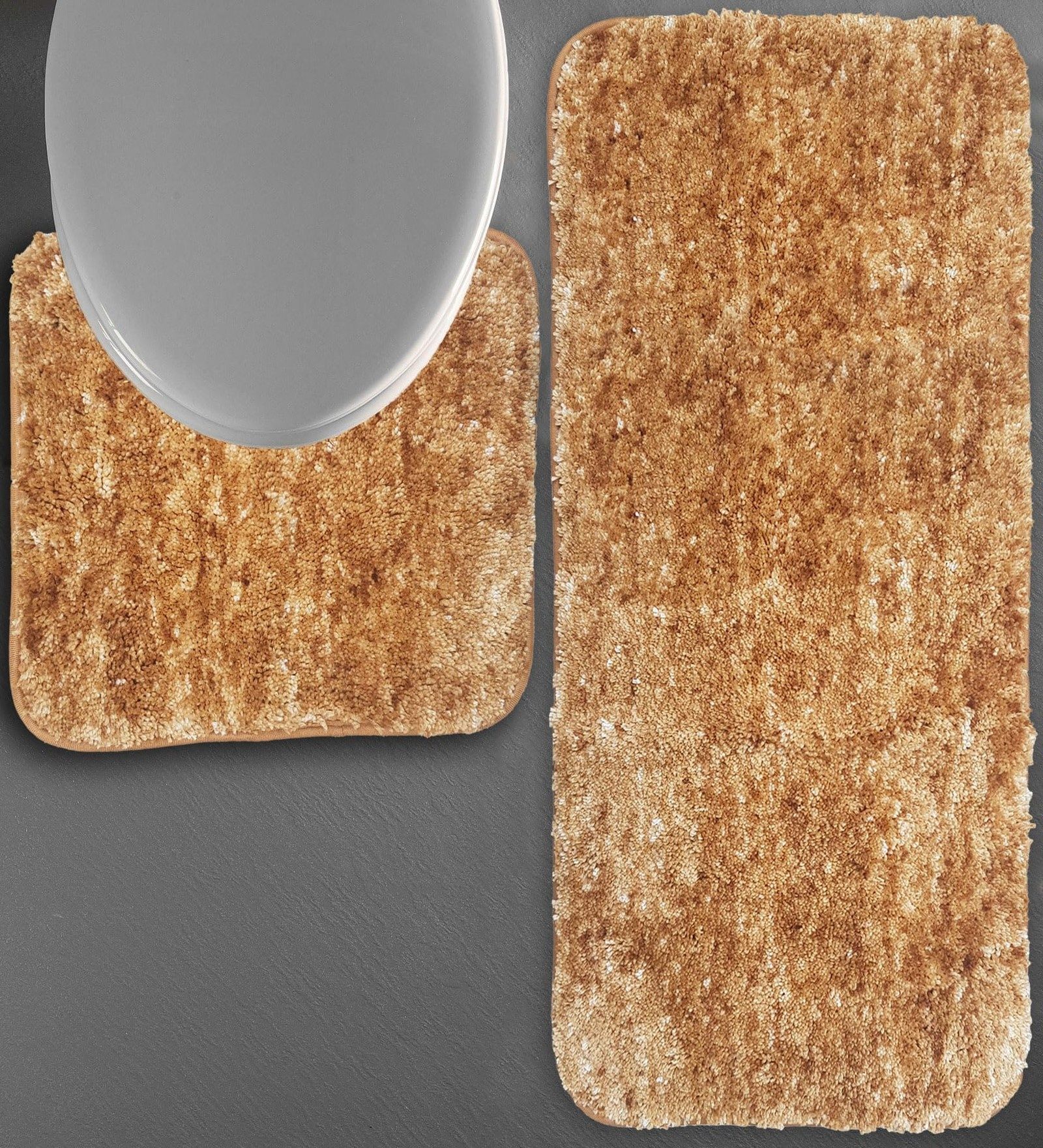 Rust Microfibre 16x24 Inches Washable Bath Mat