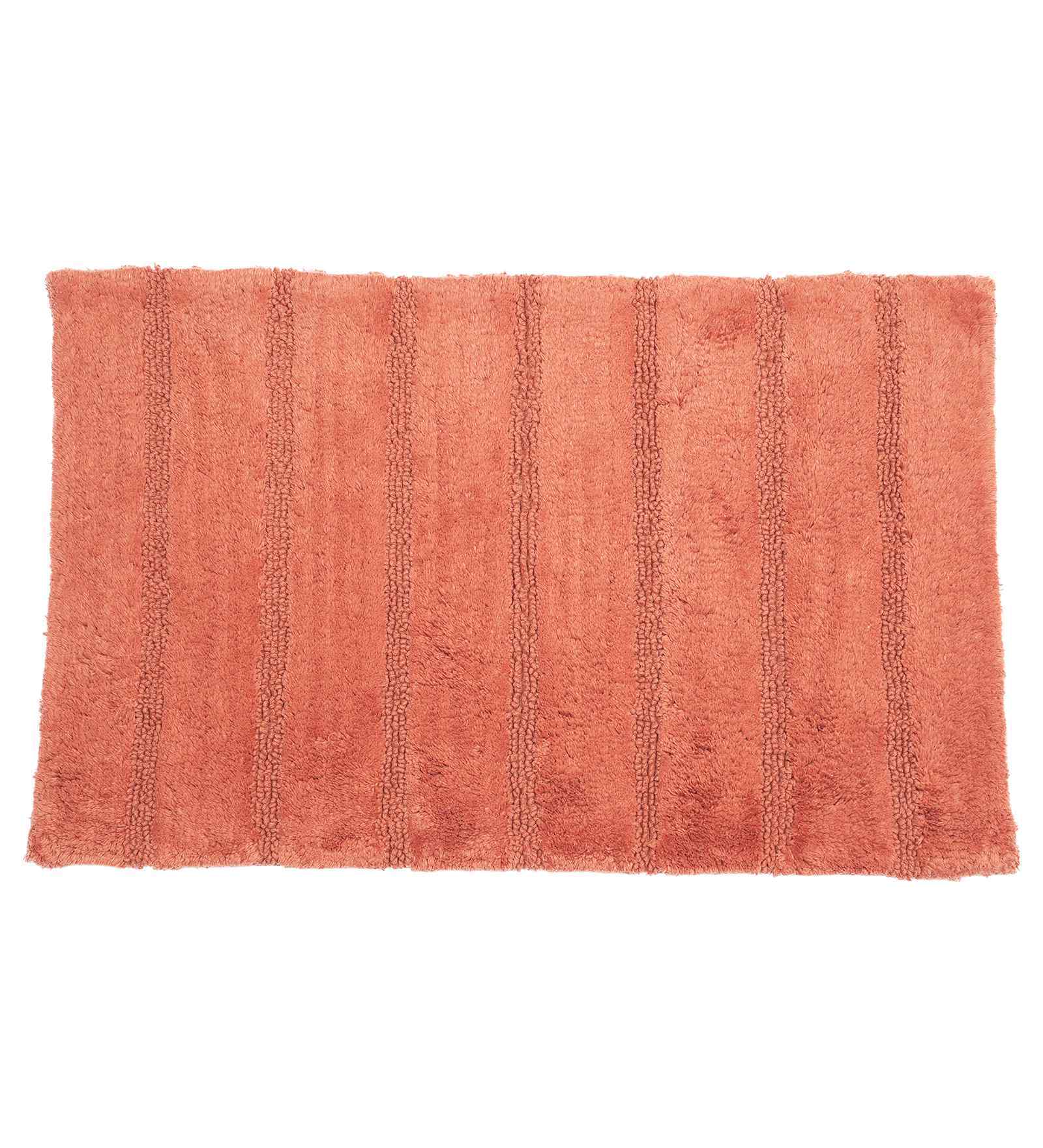 Rust Solid Cotton 20x31 Inches Anti Skid Bath Mat