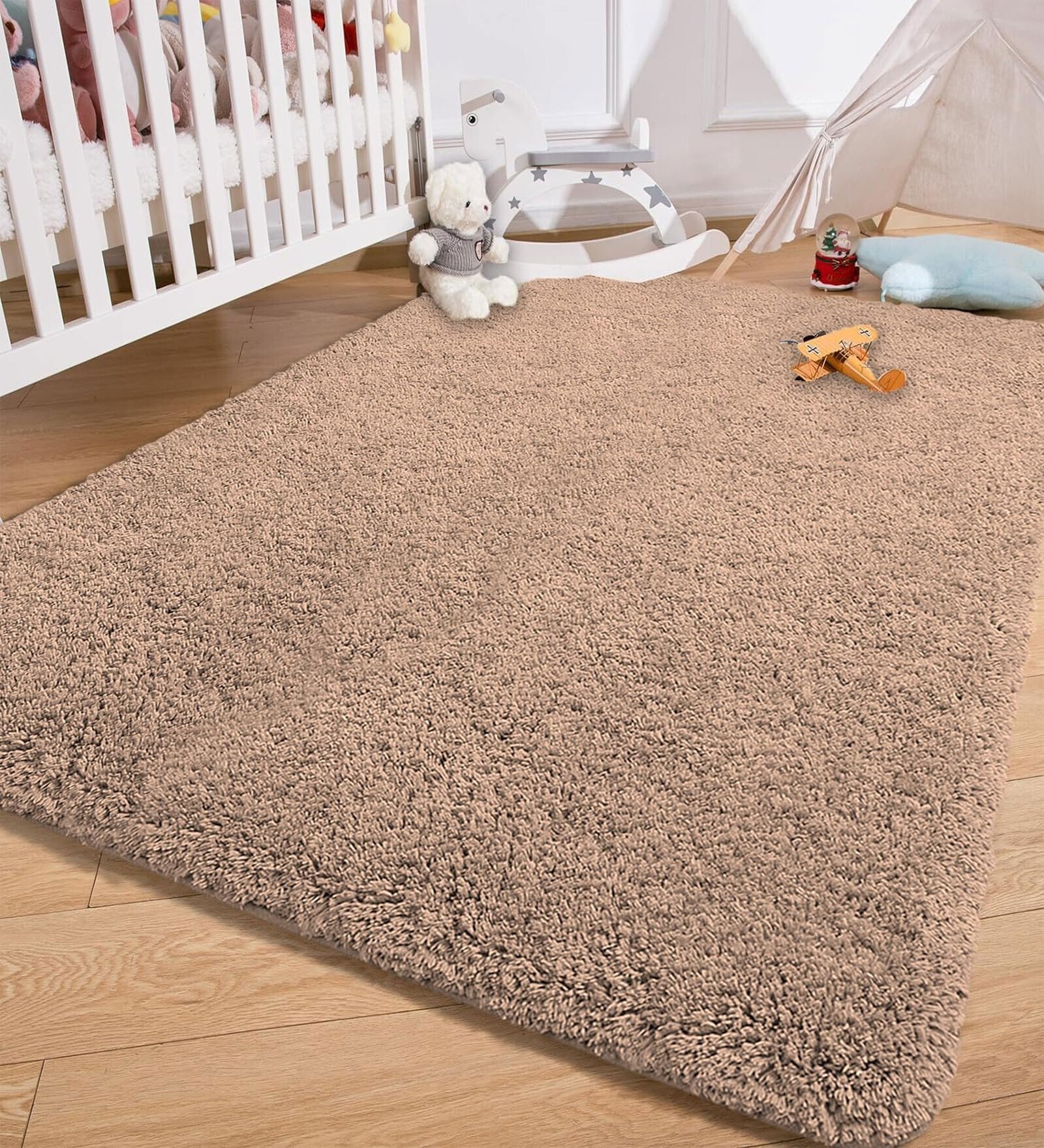 Rust Solid Microfiber 3 X 5 Feet Tufted Carpet