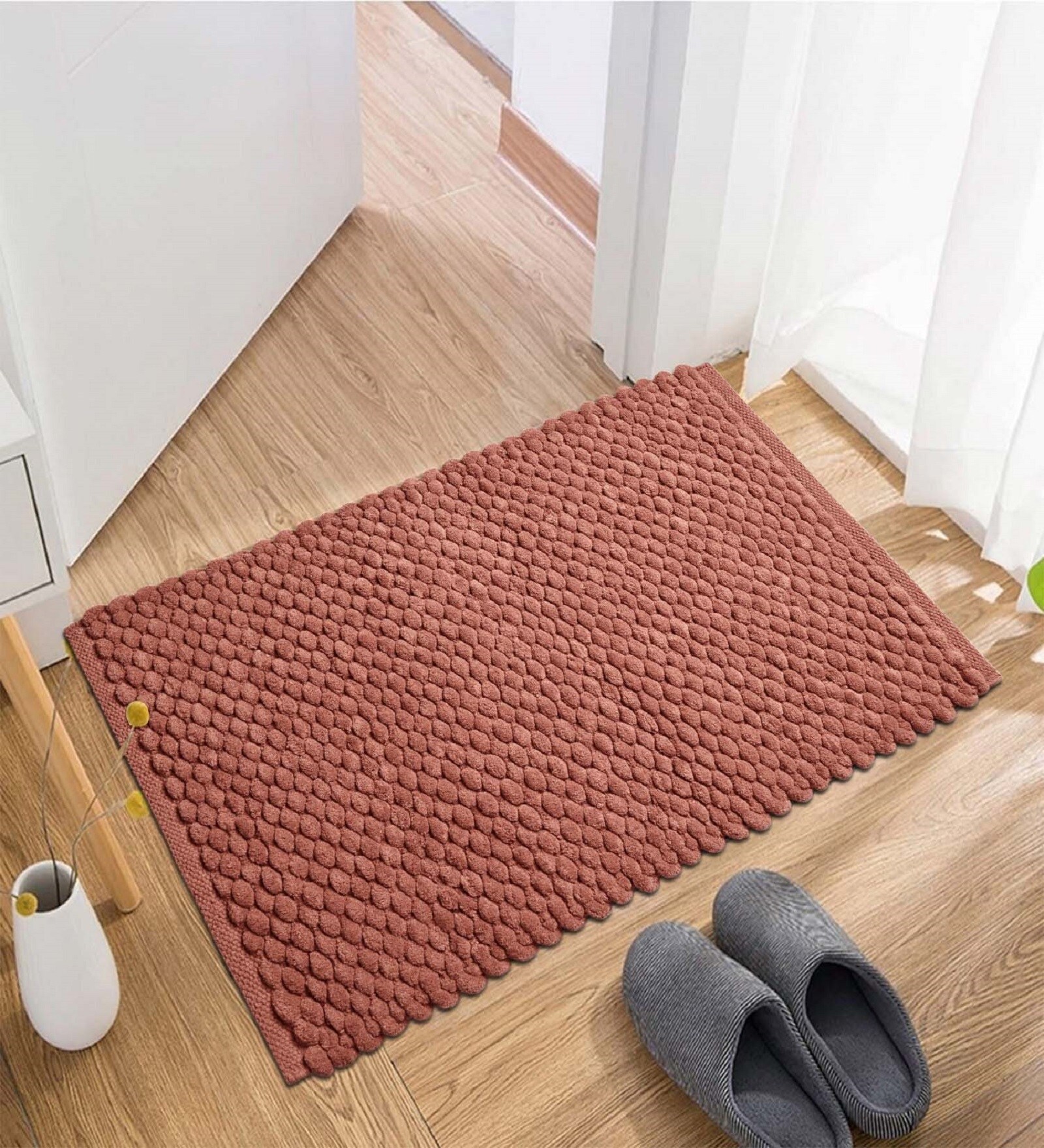 Rust Velvet 20X30 Inches Anti-Skid Bath Mat