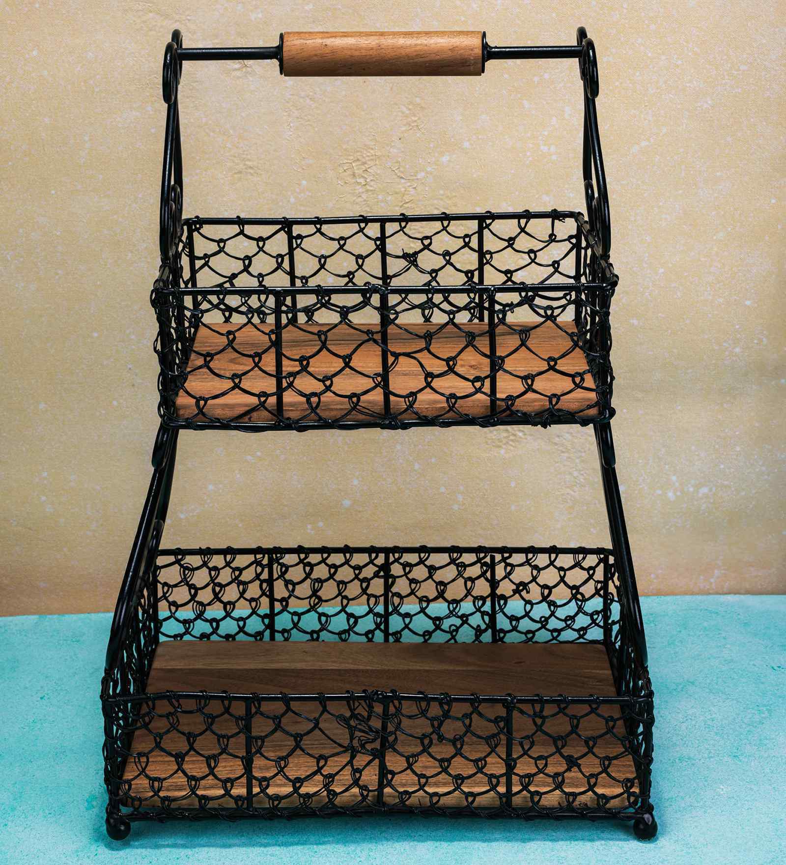 Black & Brown Rustic Charm Vintage Charm Serving Basket