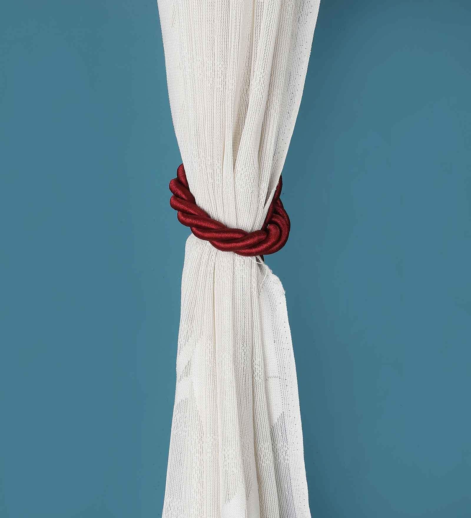 Rustic Maroon Tassel Tie-Back