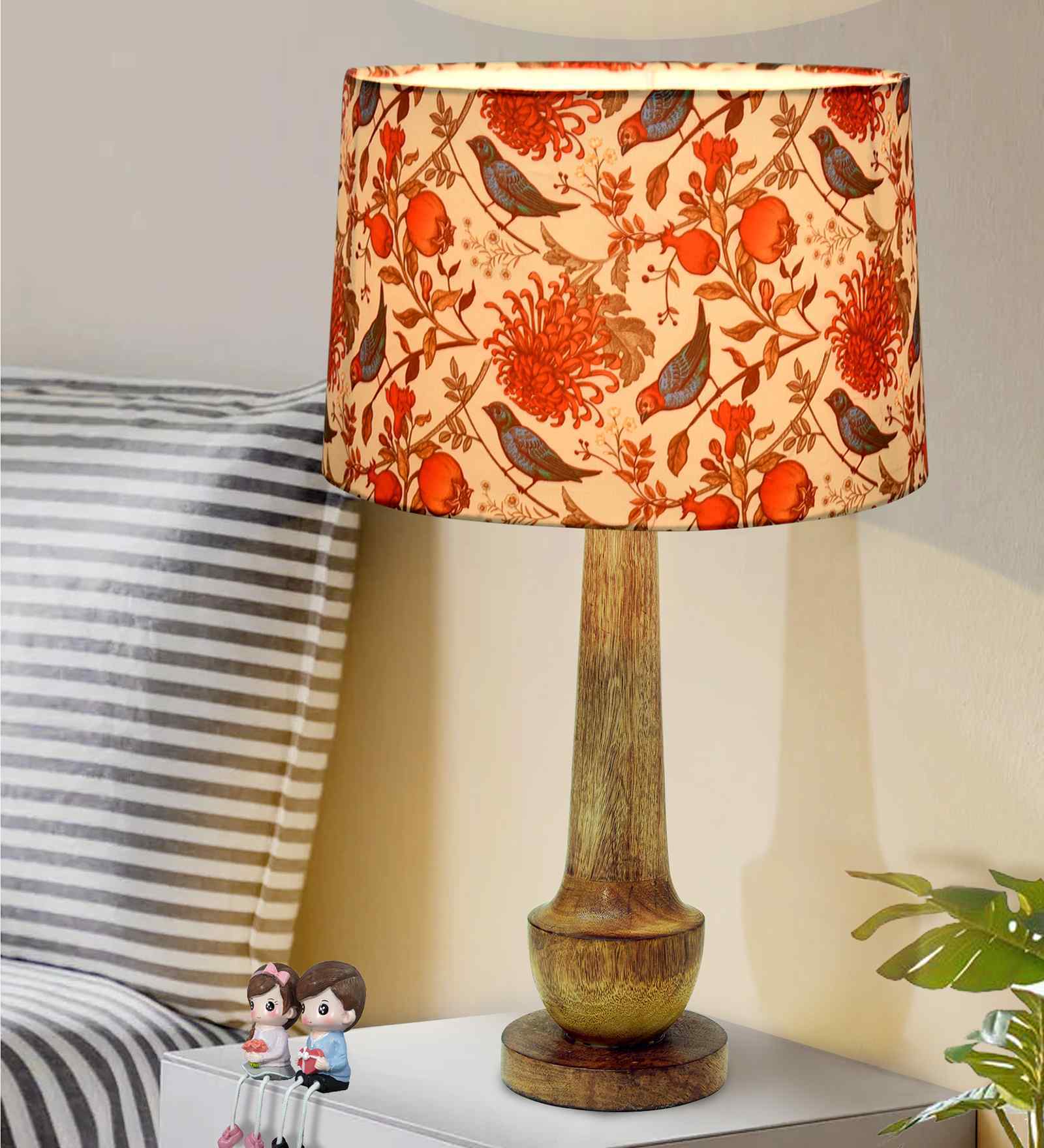 Rustic Turnip Wood Table lamp for home