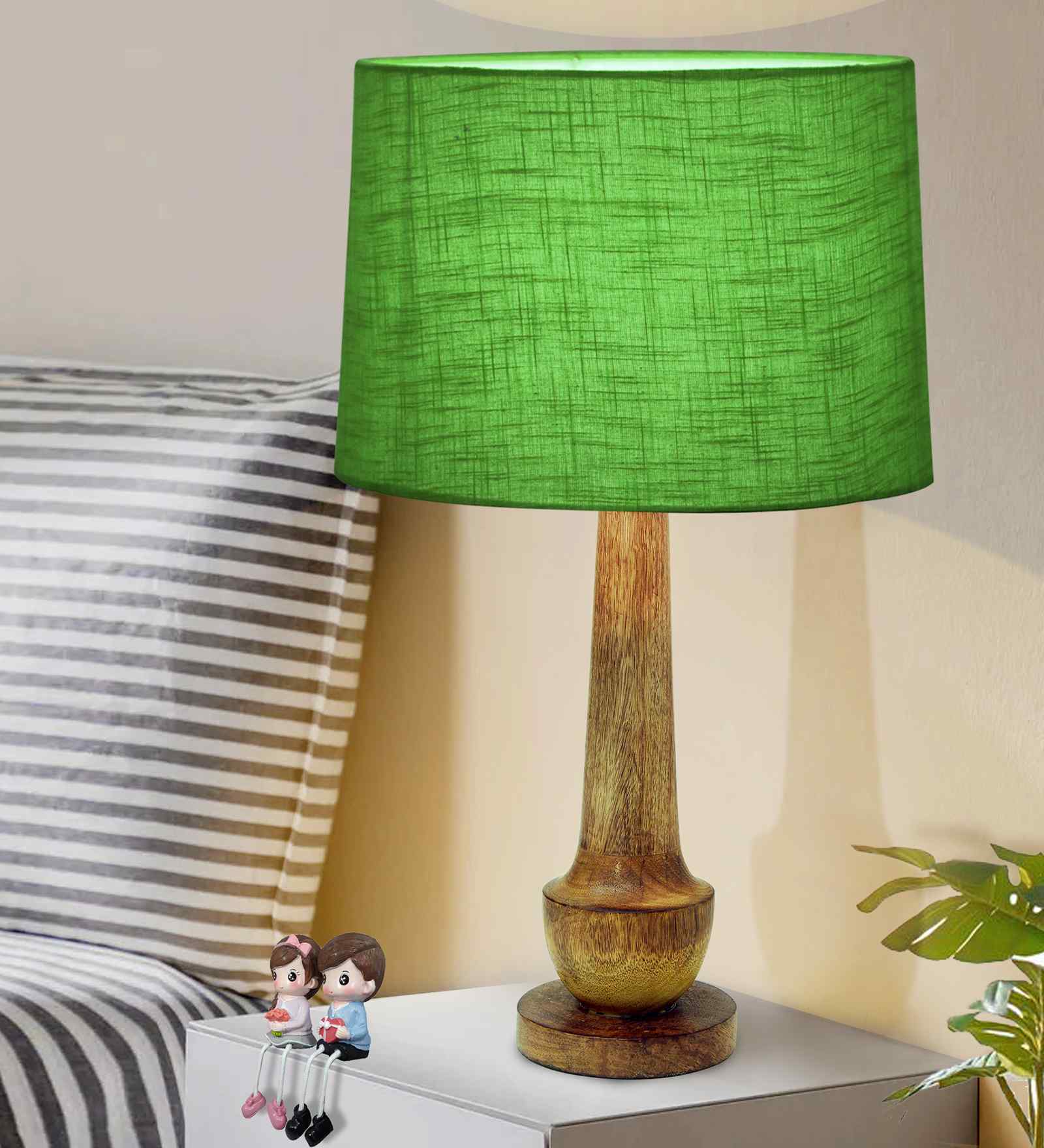 Rustic Turnip Wood Table lamp for home