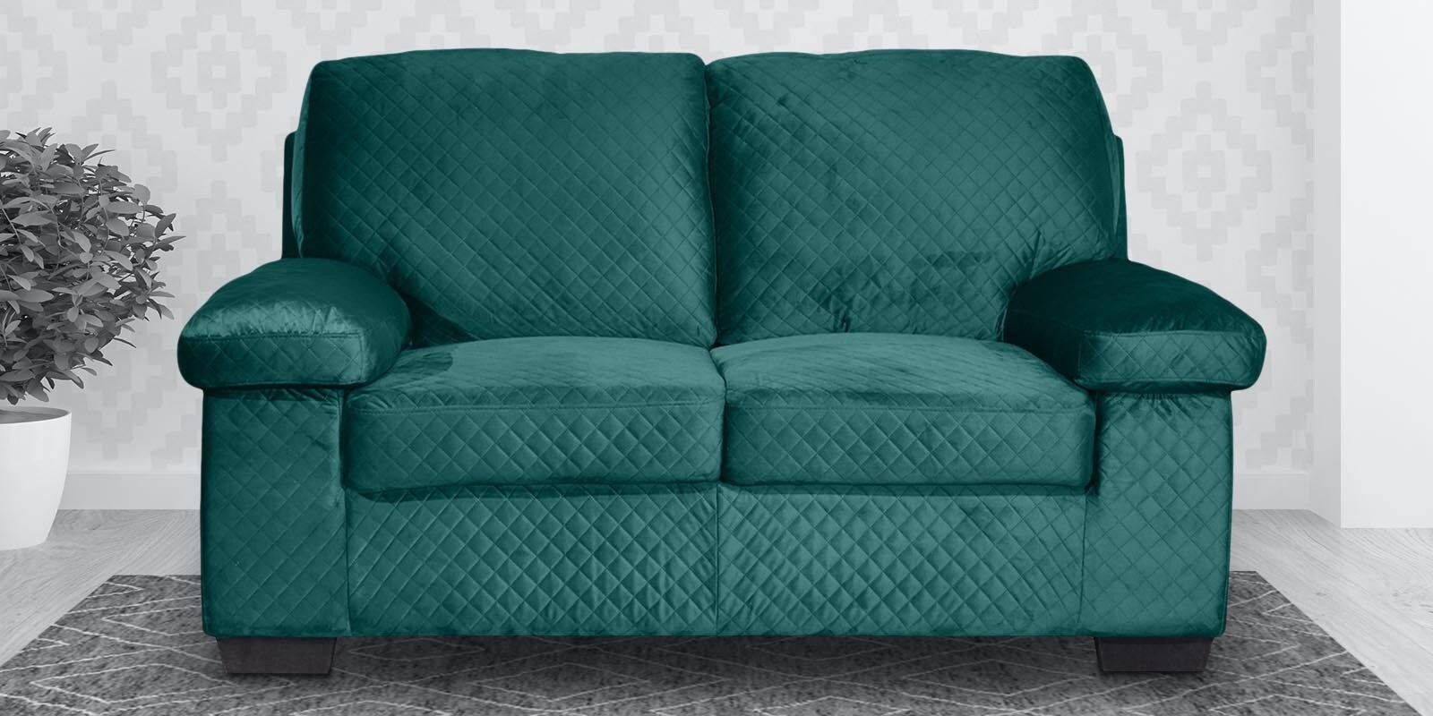 Rubelli Velvet 2 Seater Sofa in Teal Colour Rubelli Velvet 2 Seater Sofa in Teal Colour