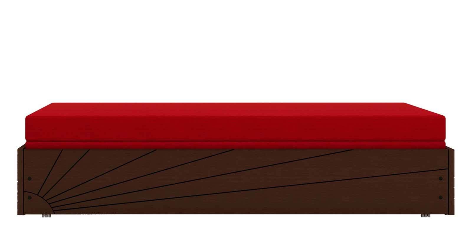 Rubik Pull-Out Sofa Cum Bed in Red Finish