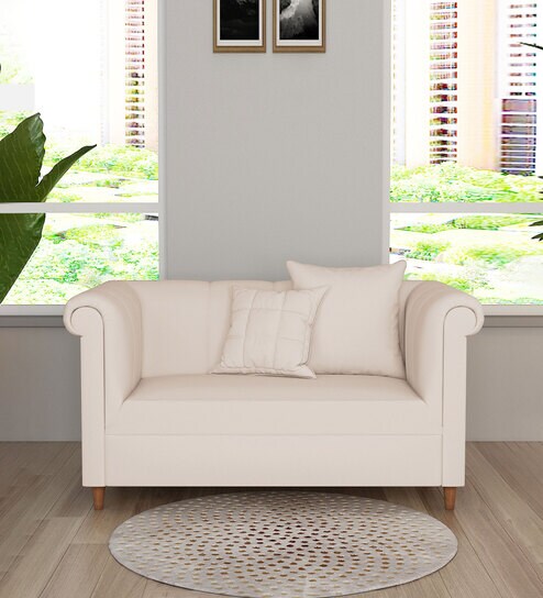 Rubi Velvet 2 Seater Sofa in Camel Beige Colour
