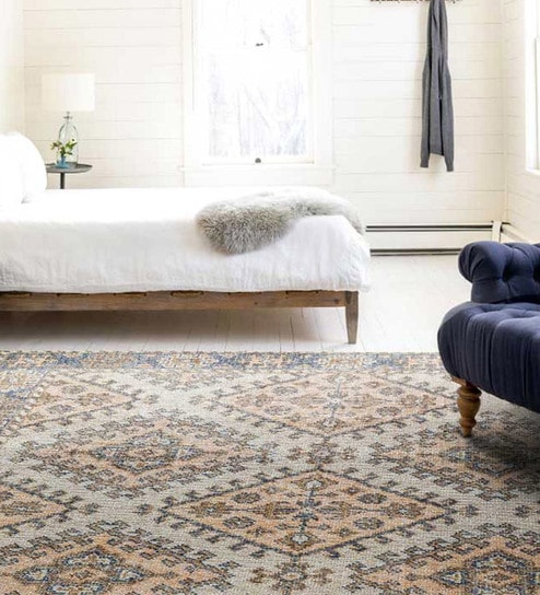 Rust Persian Cotton 5 ft x 7 ft Hand Knotted Carpet