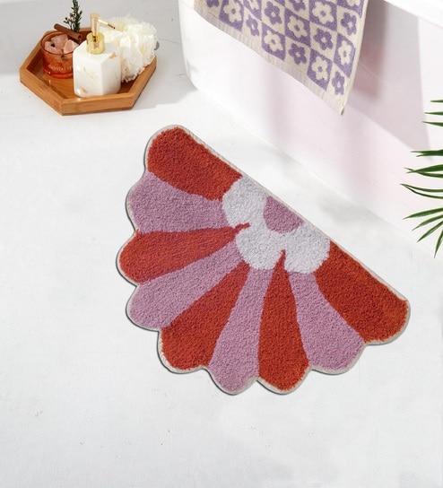 Rust Cotton 16X24 Inches Anti-Skid Bath Mat