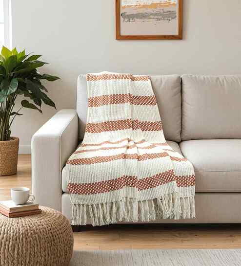 Rust Cotton Throw