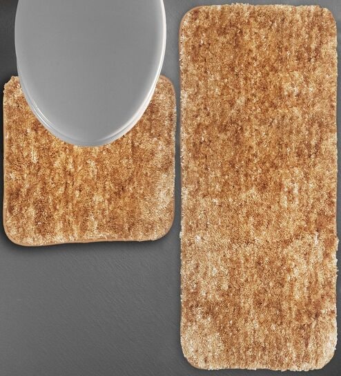 Rust Microfibre 16x24 Inches Washable Bath Mat