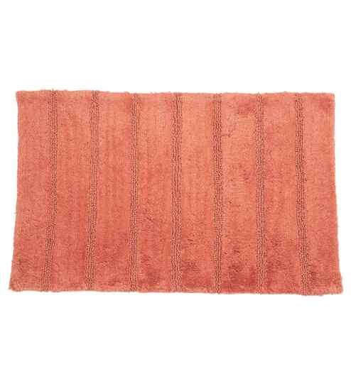 Rust Solid Cotton 20x31 Inches Anti Skid Bath Mat