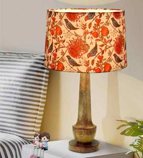 Rustic Turnip Wood Table lamp for home