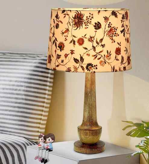Rustic Turnip Wood Table lamp for home