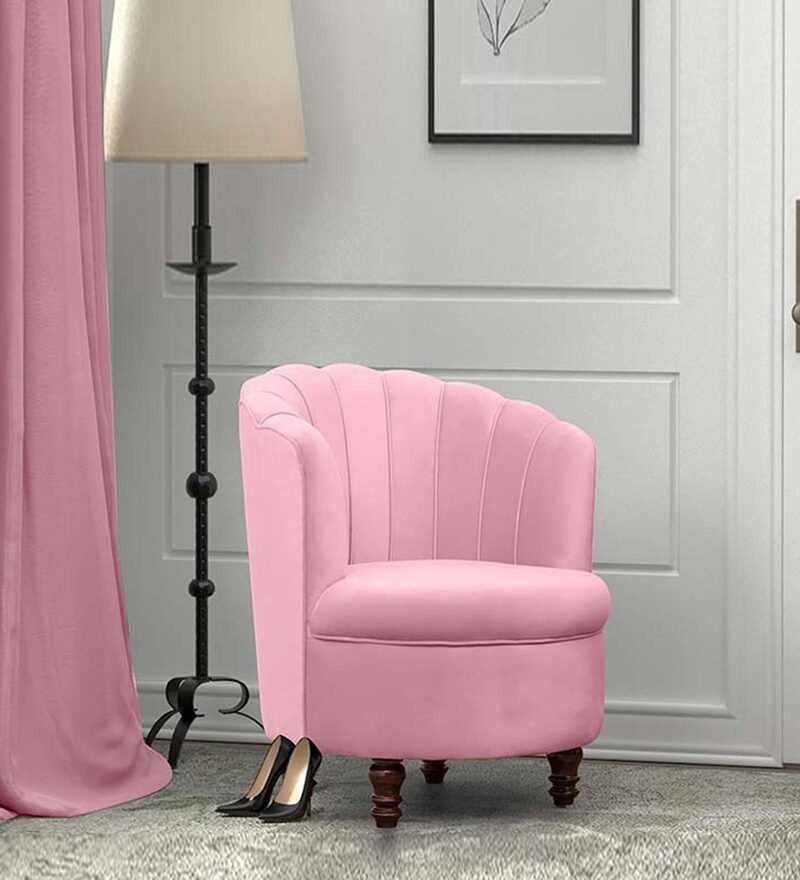 pink barrel chair