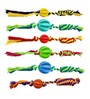 Ball Dog Yellow & Black Non- Toxic Rubber Rope Toy