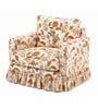 Rubelle 1 Seater Sofa With Teak Wood And Suede Fabric In Beige Colour