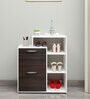 Ruben Shoe Cabinet in Dark Walnut & Frosty White Colour