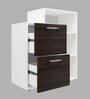 Ruben Shoe Cabinet in Dark Walnut & Frosty White Colour