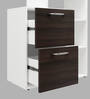 Ruben Shoe Cabinet in Dark Walnut & Frosty White Colour