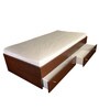 Rubi Single Size Bed with Drawer Storage in Suede Finish