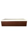 Rubi Single Size Bed with Drawer Storage in Suede Finish