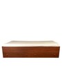 Rubi Single Size Bed with Drawer Storage in Suede Finish