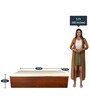 Rubi Single Size Bed with Drawer Storage in Suede Finish