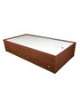 Rubi Single Size Bed with Drawer Storage in Suede Finish
