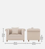 Rubi Velvet 1 Seater Sofa in Camel Beige Colour