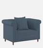 Rubi Velvet 1 Seater Sofa in Oxford Blue Colour