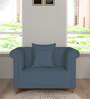 Rubi Velvet 1 Seater Sofa in Oxford Blue Colour