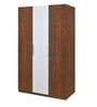 Rubix 3 Door Wardrobe in Walnut Finish