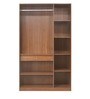 Rubix 3 Door Wardrobe in Walnut Finish