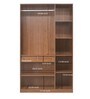 Rubix 3 Door Wardrobe in Walnut Finish