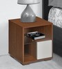 Rubix Bedside Table in Walnut Finish
