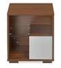 Rubix Bedside Table in Walnut Finish