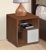 Rubix Bedside Table in Walnut Finish