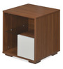 Rubix Bedside Table in Walnut Finish