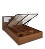 Rubix King Size Bed with Storage in Walnut Finish