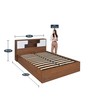 Rubix King Size Bed with Storage in Walnut Finish