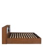 Rubix King Size Bed with Storage in Walnut Finish