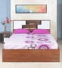 Rubix King Size Bed with Storage in Walnut Finish