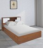 Rubix King Size Bed with Storage in Walnut Finish