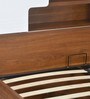Rubix King Size Bed with Storage in Walnut Finish